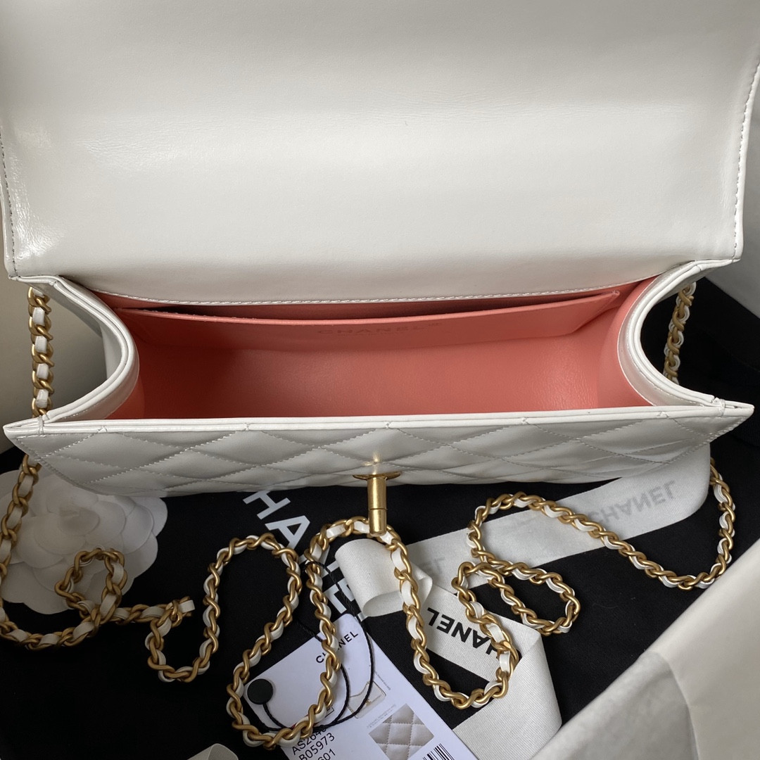 Ch*el small 24c flap bag  as2649 22×14.5×8cm