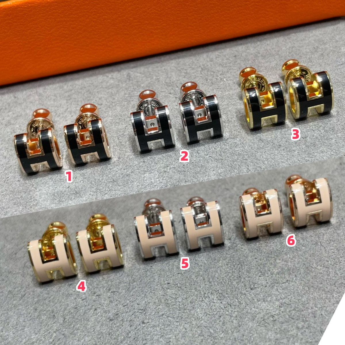 H**mes mini h linglong earrings