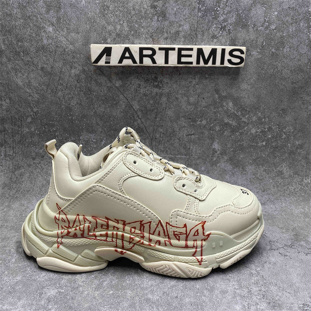 ua Ba*len*cia*ga triple sdiy metal white red