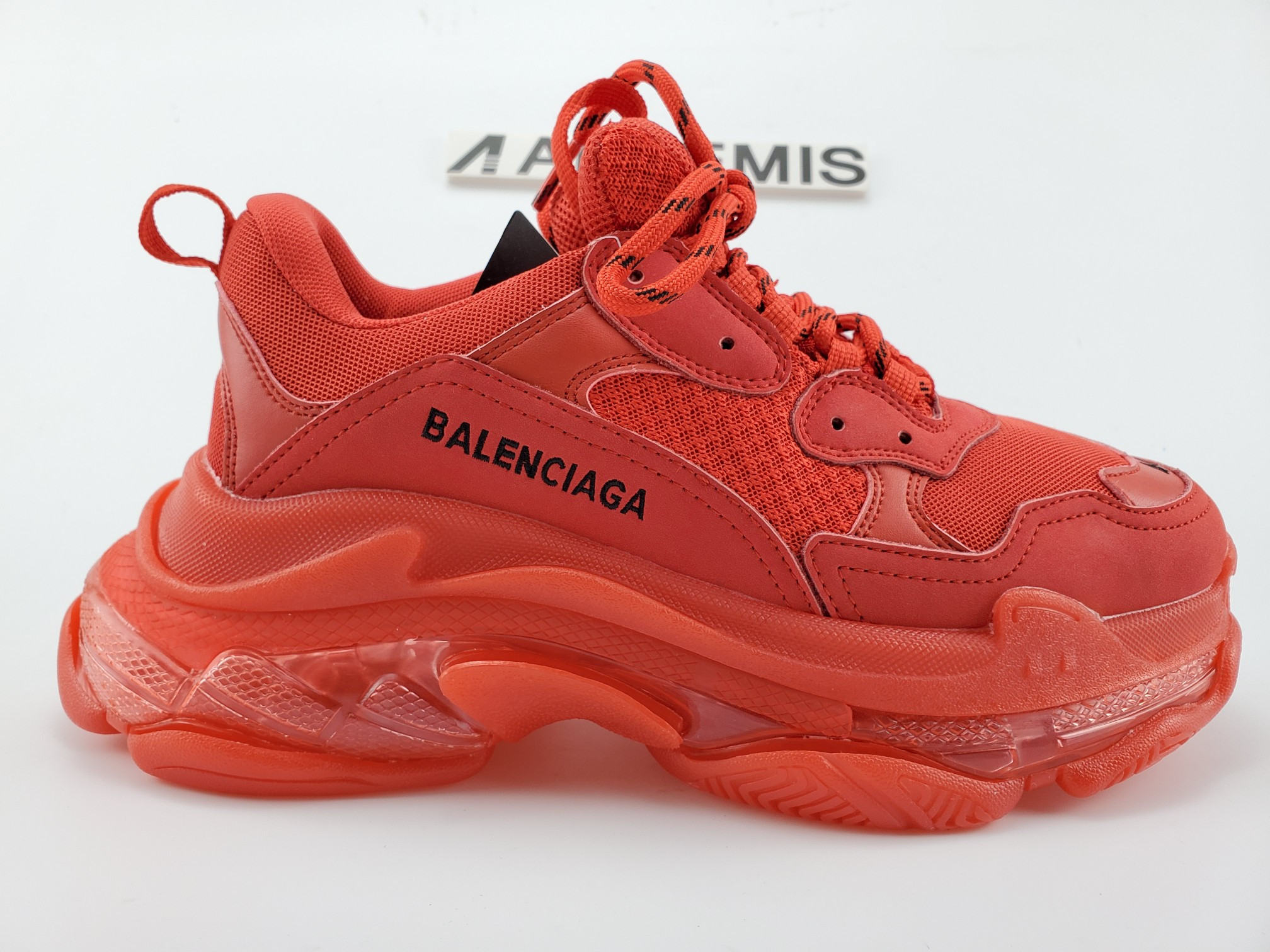 Balenciga Triple S Red Clear Sole
