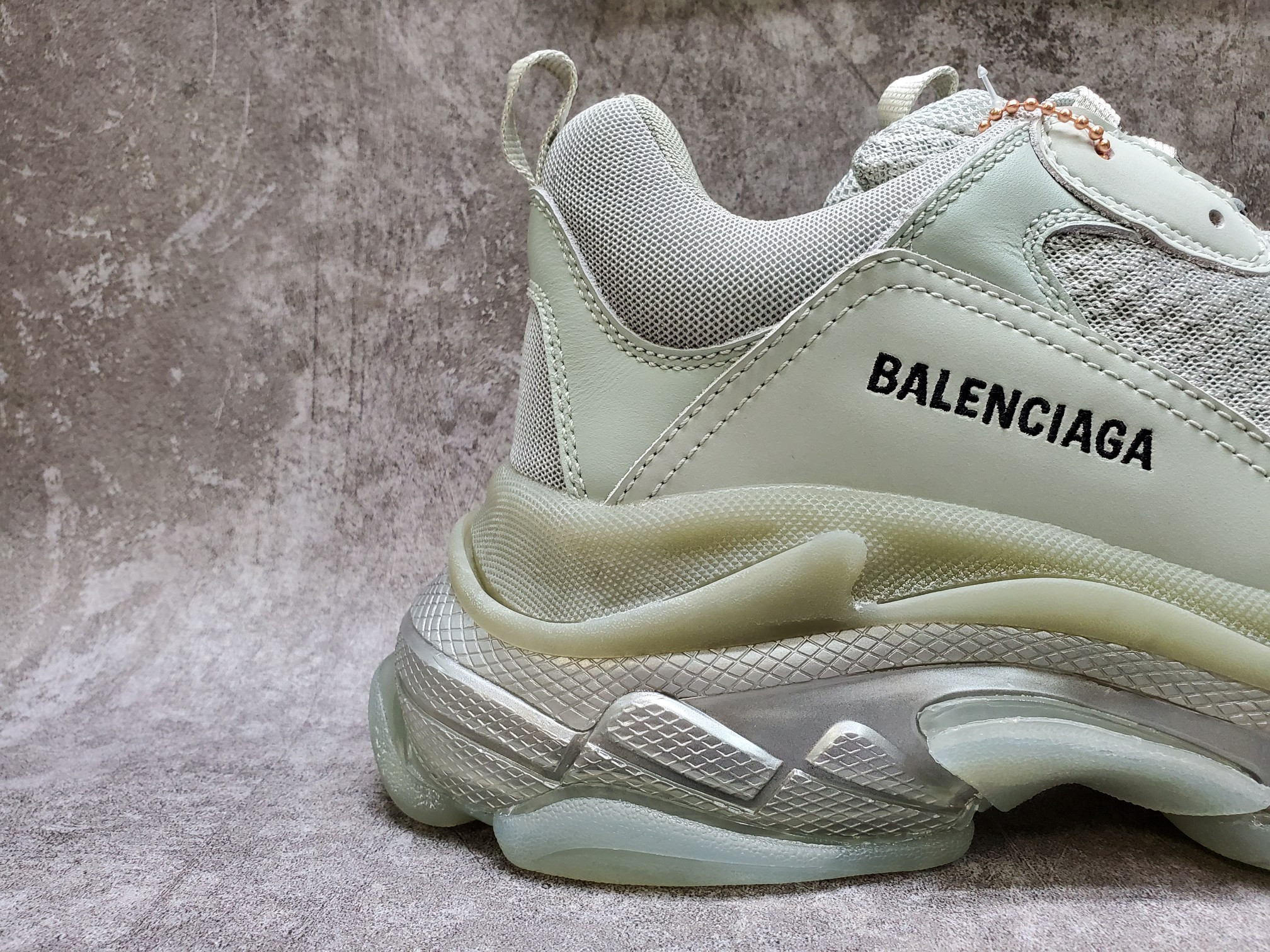 Balenciga Triple S Clear Sole Grey