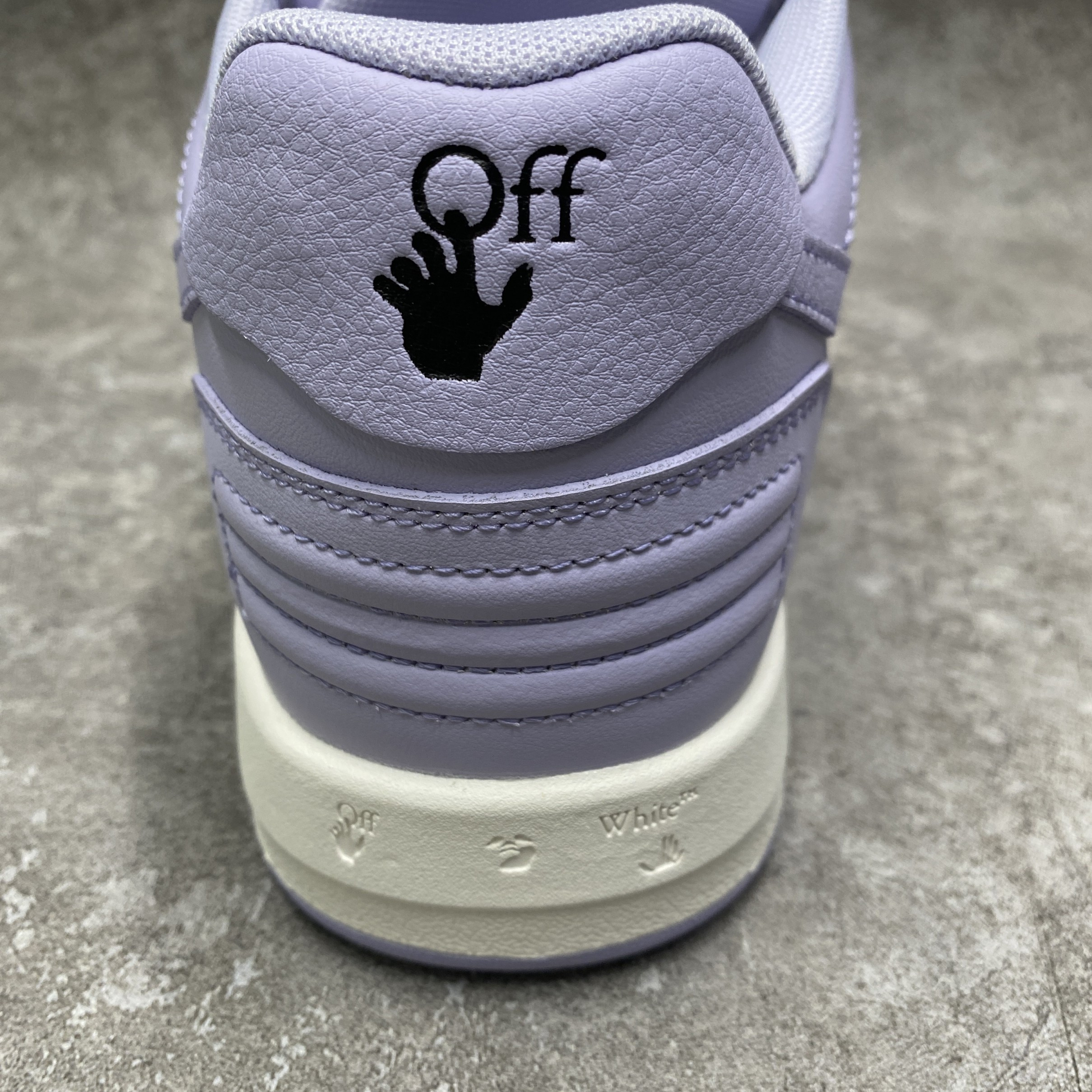 Off White Out Of Office Sneaker in White Lilac