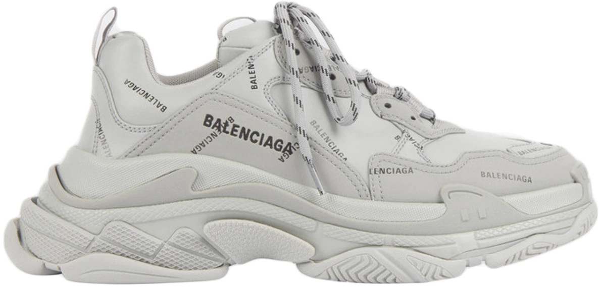 Balenciga Triple S Allover Logo Grey